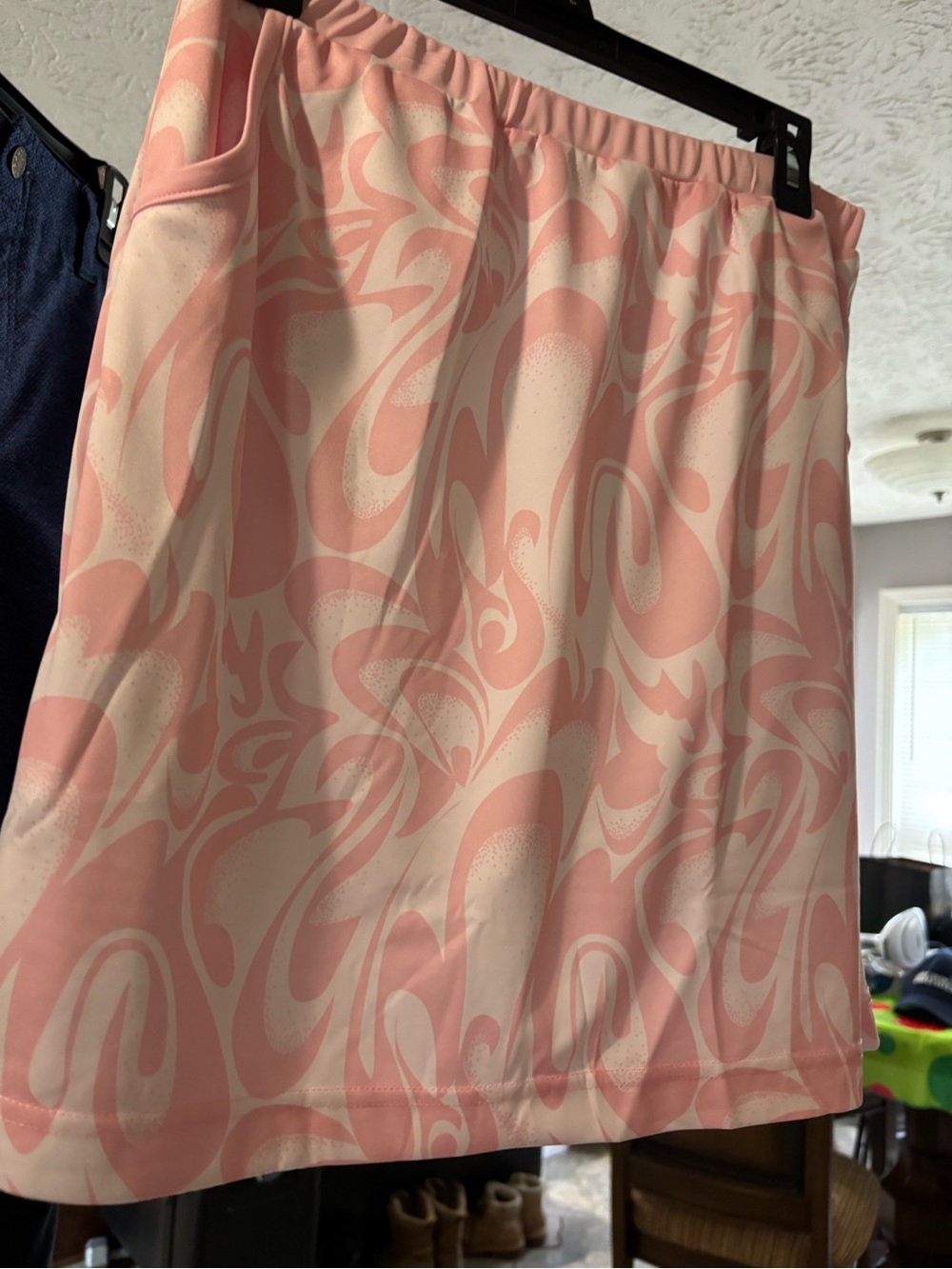 Pink & Cream Swirl Skort
